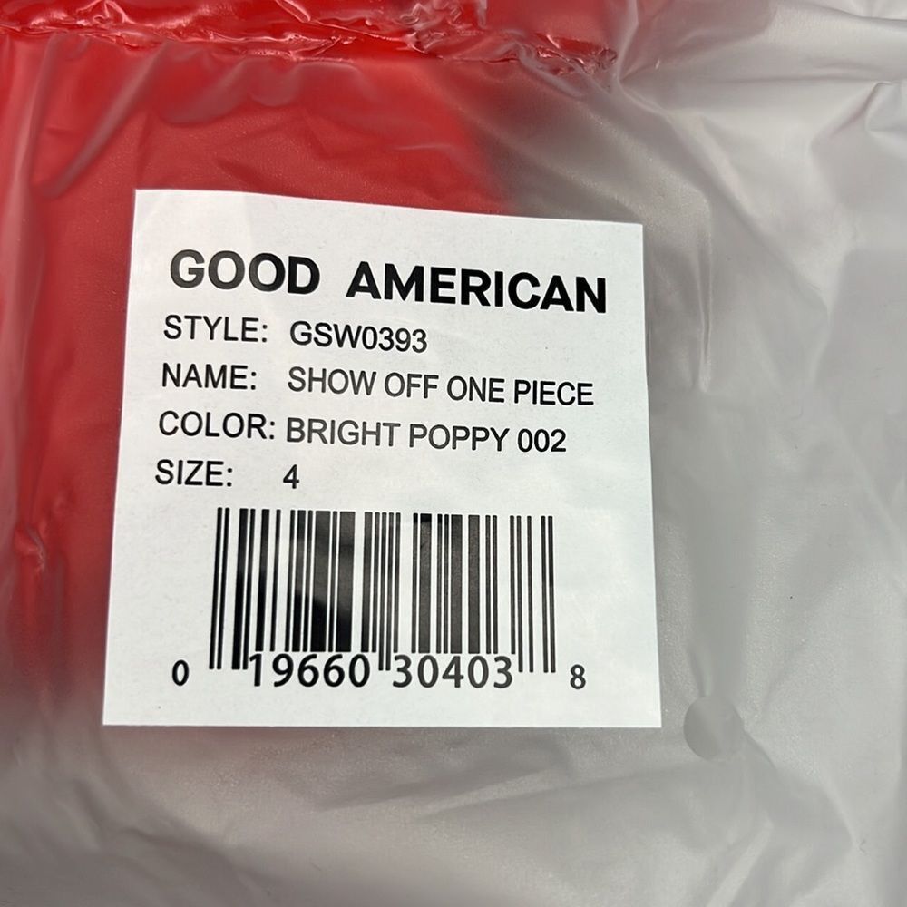 Good American Bright Poppy Red Show Off One Piece Swimsuit Size 4 (XL) - Picture 11 of 11